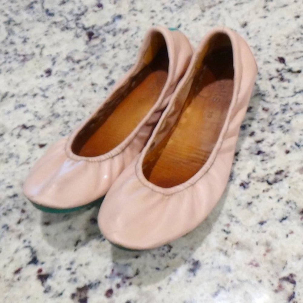 Ballet pink Tieks leather ballet flats
